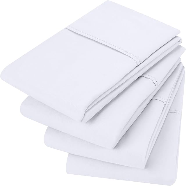 Utopia Bedding 4 Pack Pillowcases - Soft Brushed Microfiber Pillow cases (50 X 75 cm, Grey, Standard Size Pack of 4)