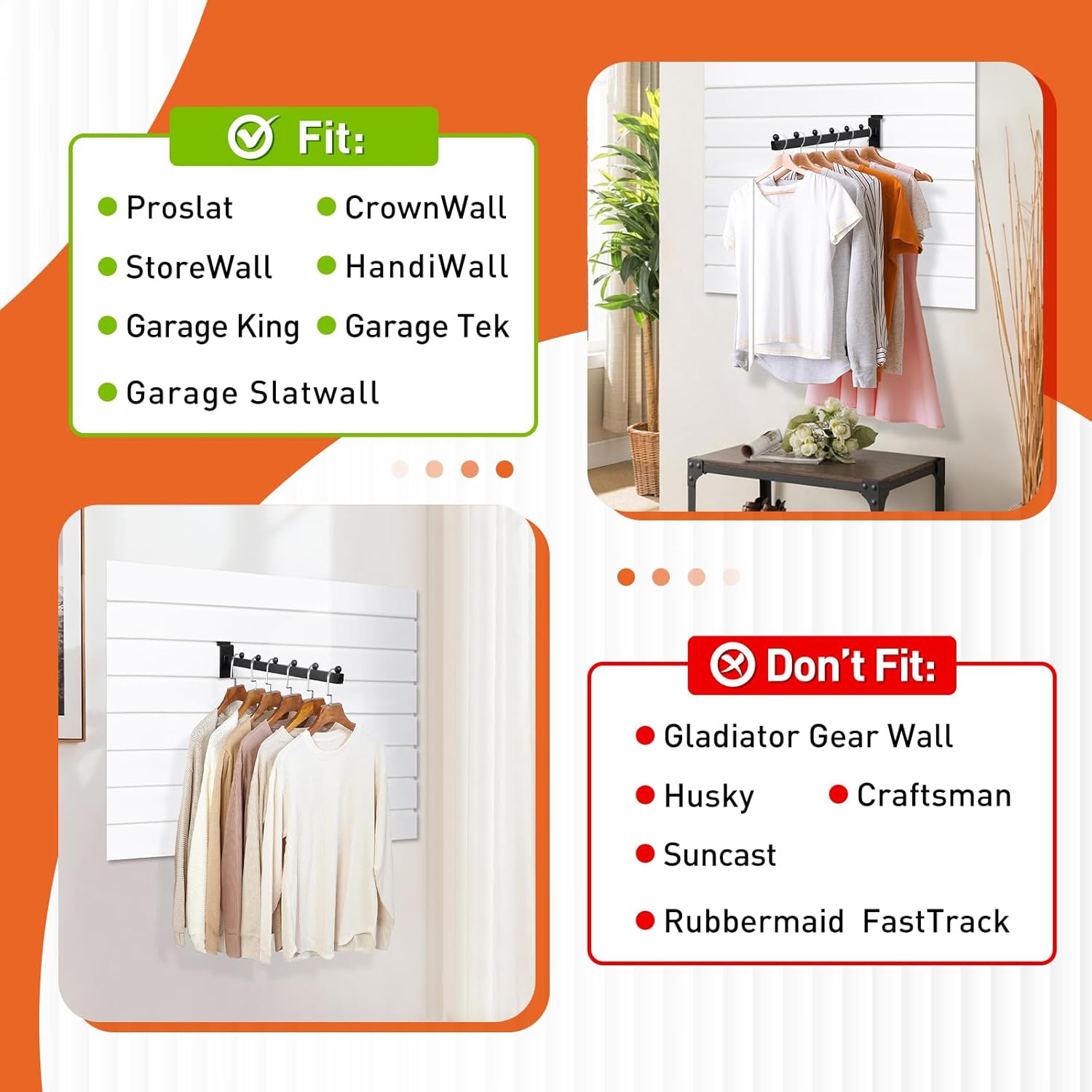 12 Inch Waterfall Slatwall Display Hooks with 6 Balls, Heavy Duty Tube Slat Wall Hanger, Slatwall Accessories for Retail Display, Clothing, Bags, Accessories(12 Pack)