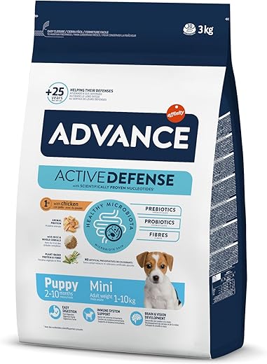 Advance – Pienso para perros cachorros mini Advance pollo y arroz. 3 Kg