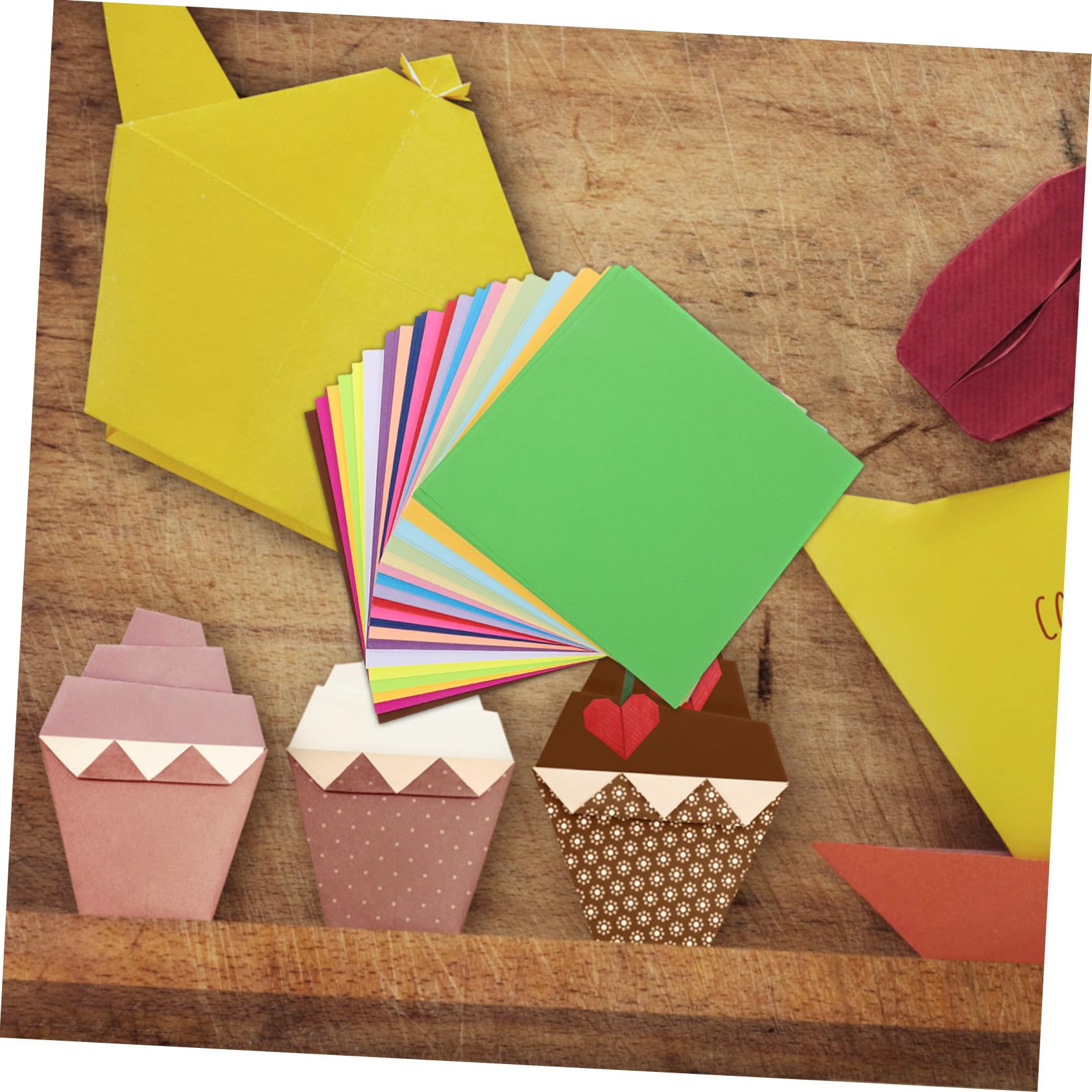 SHINEOFI 600fogli Carta Origami Quadrata Colori Misti Per Ragazzo Ragazza Attività Didattiche e Fai Da Te Carta Adatta Per Scuola e Artigianato