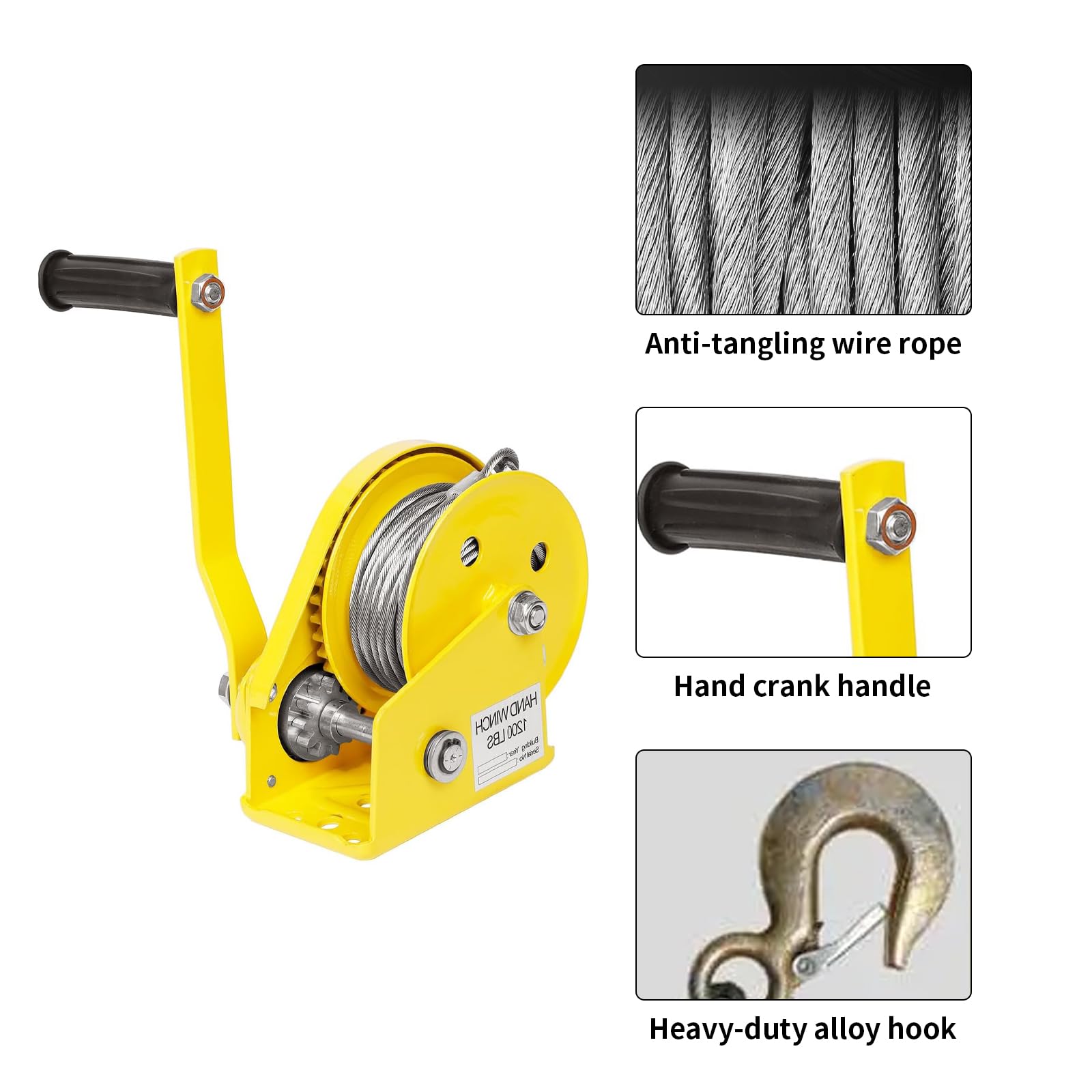 Kit verricello ad alta capacità per installatore d'aria - Sollevamento e installazione senza sforzo per unità esterne con corda Heavy-Du - Ideale per professionisti