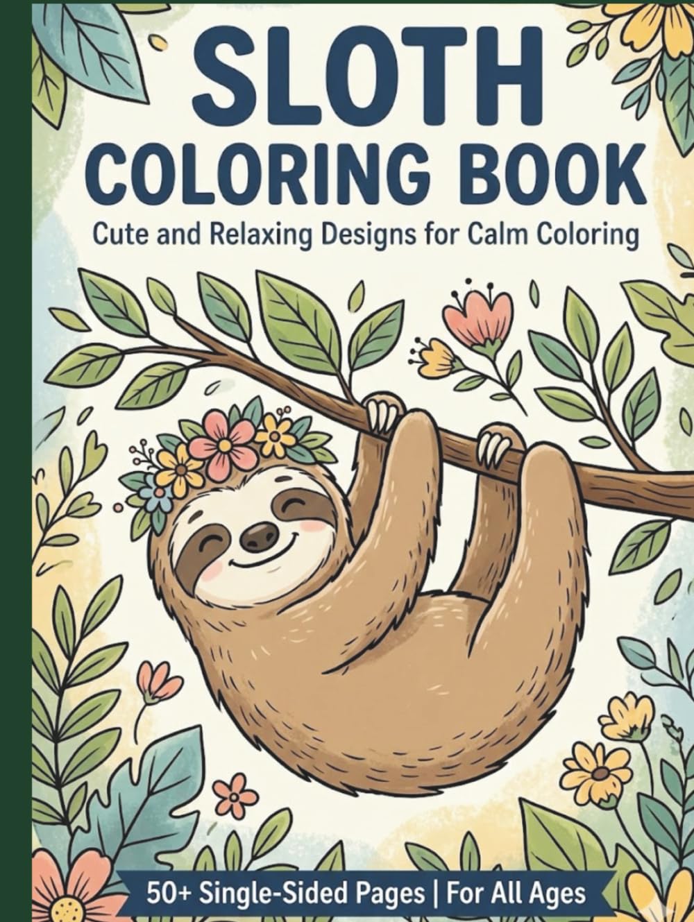 Sloth Coloring Book: Cute and Relaxing Sloth Designs for Stress Relief, Creativity, and Calm Coloring for All Ages