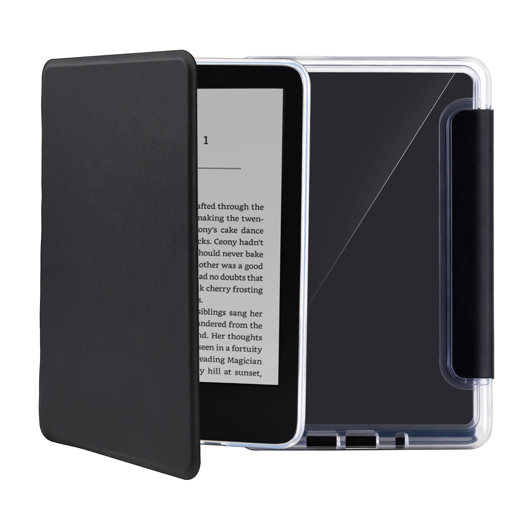Funda para Kindle 11.ª generación 2024/2022, Transparente y Suave para Kindle de 6 Pulgadas, Protectora magnética de PU con función de suspensión/activación automática y Inteligente (Verde) — view 8