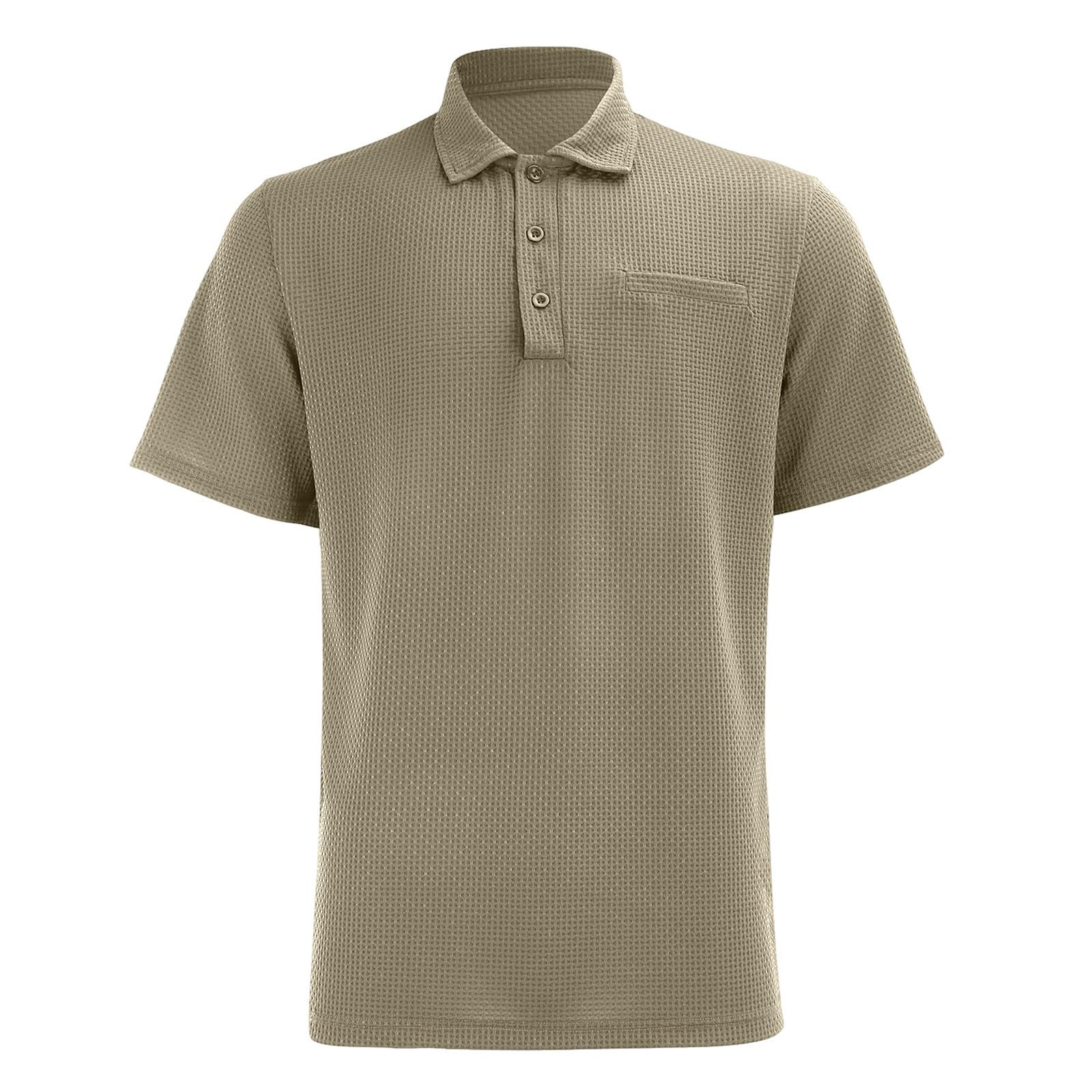 Polo Breeze para Hombre con Ajuste para Barriga Cervecera, Elástica y Secado Rápido, Cuello Texturizado Manga Corta para Golf y Casual, Ultra Cómoda Sedosa Transpirable Camiseta Trabajo Hombre