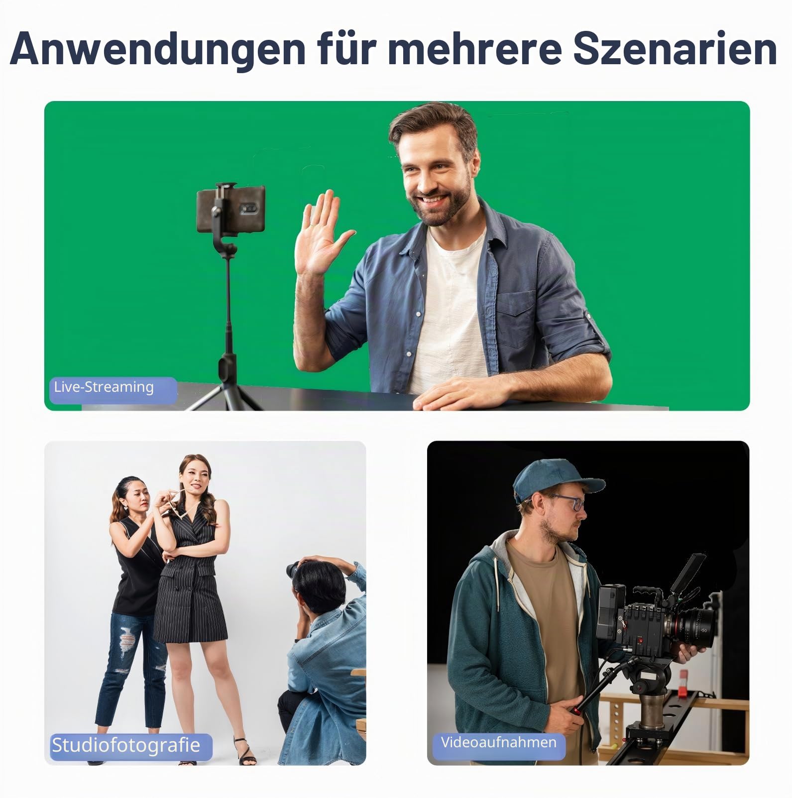 EMART Hintergrundsystem mit Stoff, 2,6×3m Professionelles Fotostudio Set | Foto Hintergrund Ständer Set mit Fotohintergrund, 4 Federklemm, Fotografie, Videoaufnahme YouTube