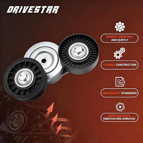 Miniatura 5 de DRIVESTAR Conjunto de tensor de correa con polea compatible con Dodge Ram Nitro Dakota Durango 2007-2009 Chrysler Aspen Jeep Commander Mitsubishi