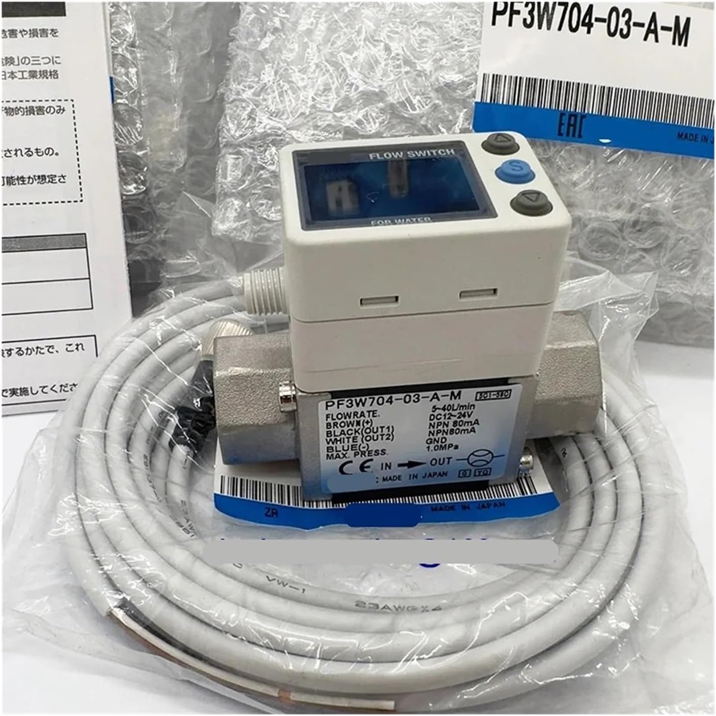 1pcs PF3W704-03-A-M PF3W704-03-AT-M PF3W704S-03-A-M -BT-M PF3W704-03-A-MR PF3W704S-F04-BT-M PF3W704S-03-AT-MR PF3W704-04-A-MAZ Flow Switch(PF3W704S-03-AT-MR)