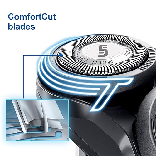 Miniatura 3 de SH50 Cabezales de repuesto para afeitadoras 5000 S5160, S5210, S5205 y S5370, cabezales de repuesto para 5000, paquete de 3 piezas