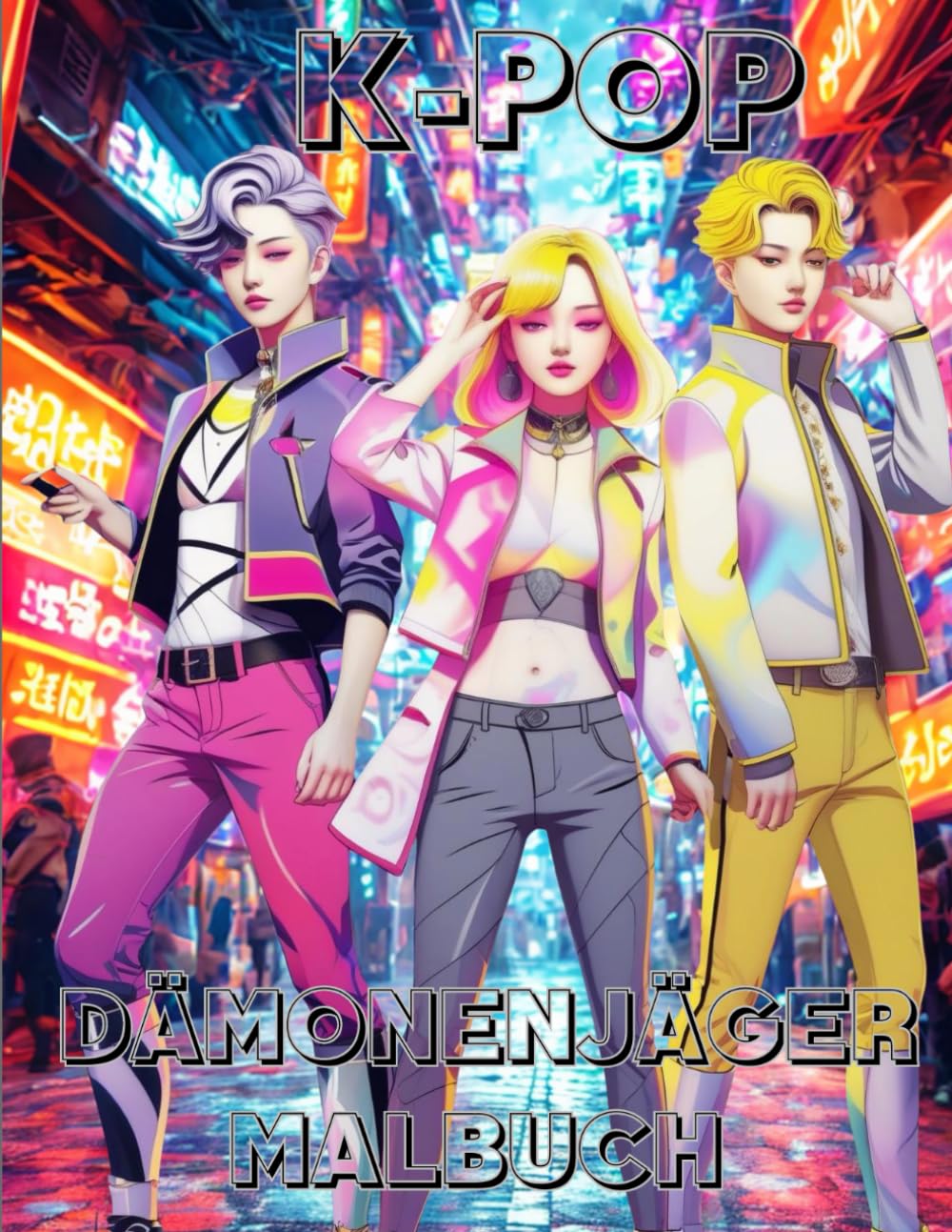 K-Pop Dämonenjäger Malbuch: Fantastisches Ausmalbuch für Mädchen und Teenager – K-Pop Fantasy Motive, perfekt als Geschenk für Fans