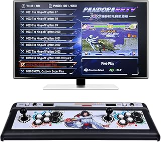 JOYFLY 3D Pandora Box Arcade Game Console with 10600 Classic Games, Video Arcade Full HD Game Machine with Double Joystick
