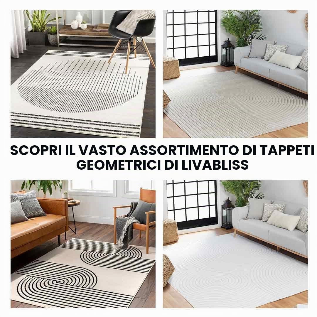 Livabliss Atlanta Tappeto Salotto Moderno per Casa, Sala da Pranzo e Cucina Tappeto Geometrico Astratti Neutri Aztechi Stile Boho, leggera da Pulire, Ampio 120x170cm, Arancione, Blu, Beige