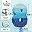 BLUE PANDA Ombre Blue Number 8 Pull String Pinata, Party Game for Kids Ages 3-14, Fillable Hanging Decoration for Birthday Decorations, Holds Candy, Toys & Confetti (16.5 x 11 x 3)