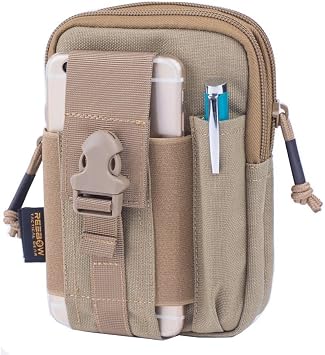 REEBOW GEAR Tactical Molle EDC Pouch Utility Gadget Belt Waist Bag with Cell Phone Holster Holder
