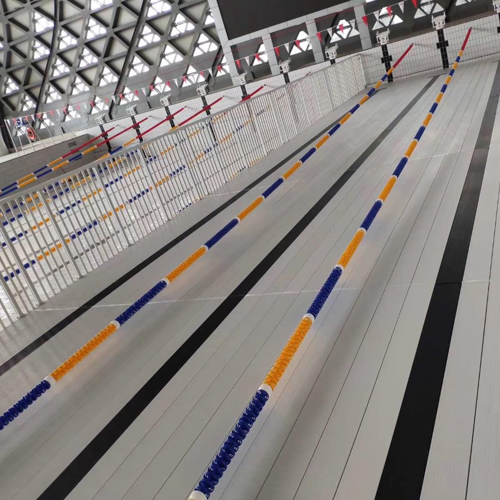 Kit di corda galleggiante per piscina, resistente ai raggi UV, 9 m, in nylon, con guinzaglio per divisori di corsia e boe, perfetta per gare di nuoto, allenamento e sicurezza in piscina