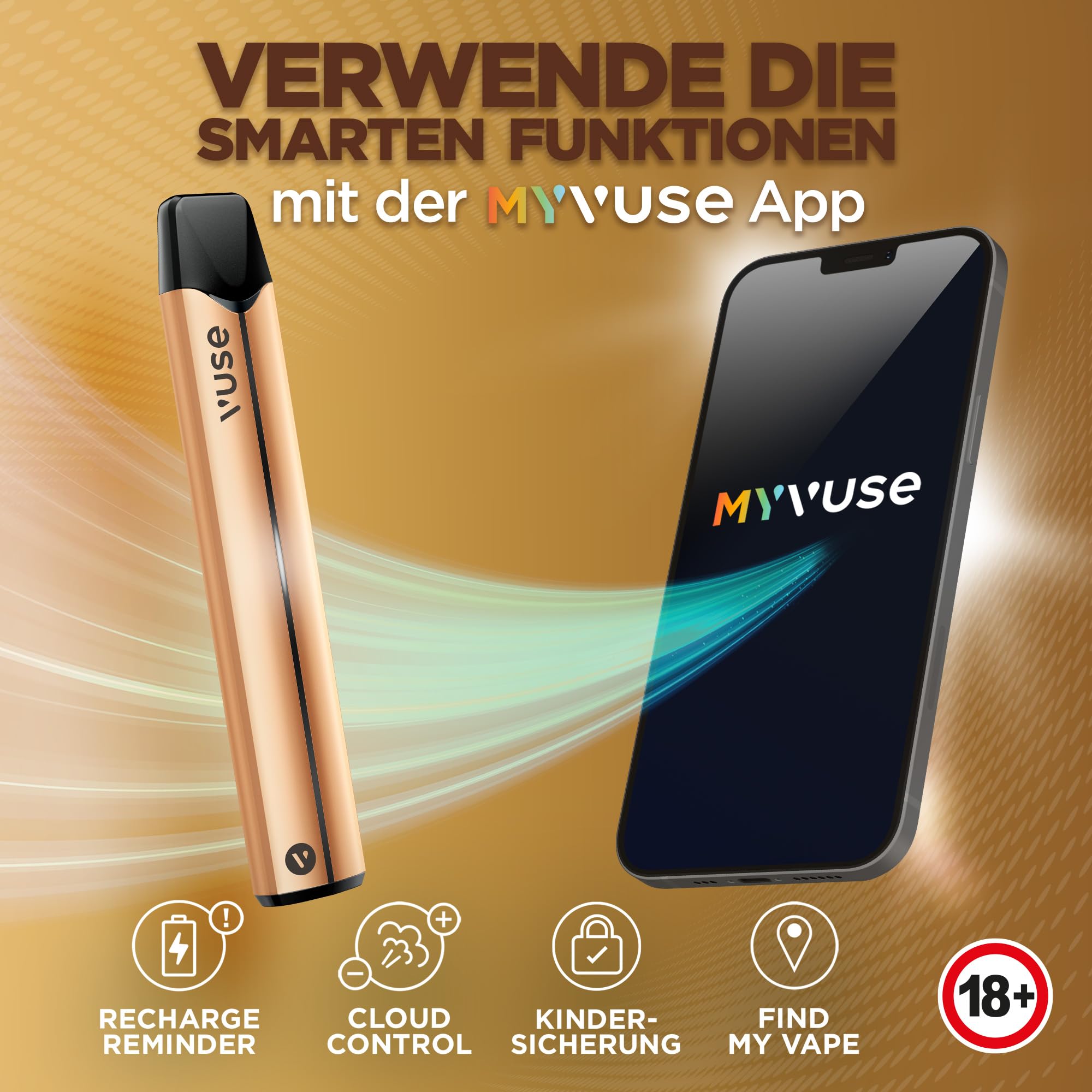Vuse PRO Smart E-Zigaretten Starter-Set mit Zugautomatik, Stilvolle Vape mit Bluetooth Funktion, Cloud-Control Feature, Schnellladefunktion, Pod-System, Keine einweg ePod caps enthalten, Farbe: Gold : Amazon.de: Elektronik & Foto Vuse PRO Smart E-Zigaretten Starter-Set mit Zugautomatik, Stilvolle Vape mit Bluetooth Funktion, Cloud-Control Feature, Schnellladefunktion, Pod-System, Keine einweg ePod caps enthalten, Farbe: Gold : Amazon.de: Elektronik & Foto