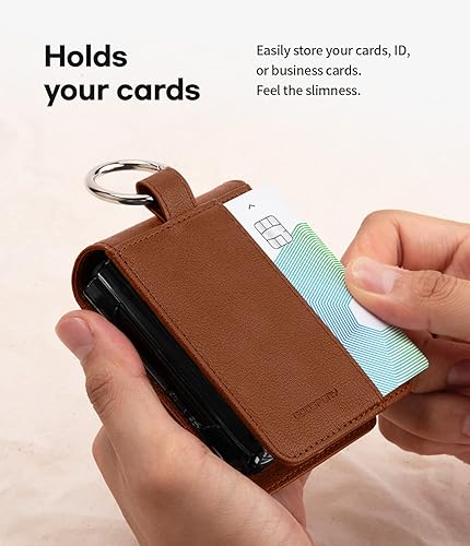 Miniatura 2 de GOOSPERY Funda tipo cartera con anillo para tarjeta compatible con Galaxy Z Flip 4, tarjetero y bolsillo de almacenamiento de piel sintética de alta