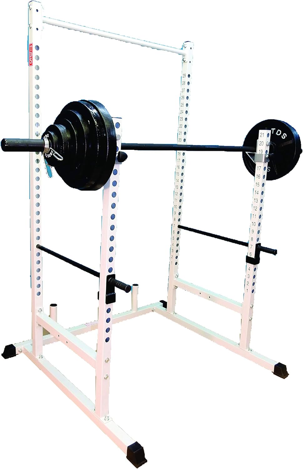 TDS Power, Squat & Open Rack Station, with Solid Steel Safety Bars, 1.25" Dia Professionally Knurled Pull Up Bar