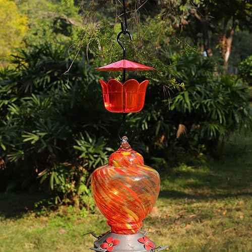 Miniatura 41 de Foso de hormigas para comederos de colibríes, comedero de colibríes para ganchos colgantes al aire libre, 1 ganchos con 1 cepillo, rojo Plástico