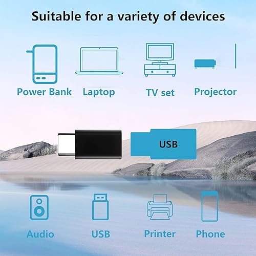 Miniatura 2 de VAKS Adaptador USB C (paquete de 4), adaptador USB C macho a hembra, soporta carga rápida y extensión de transferencia de datos, compatible con