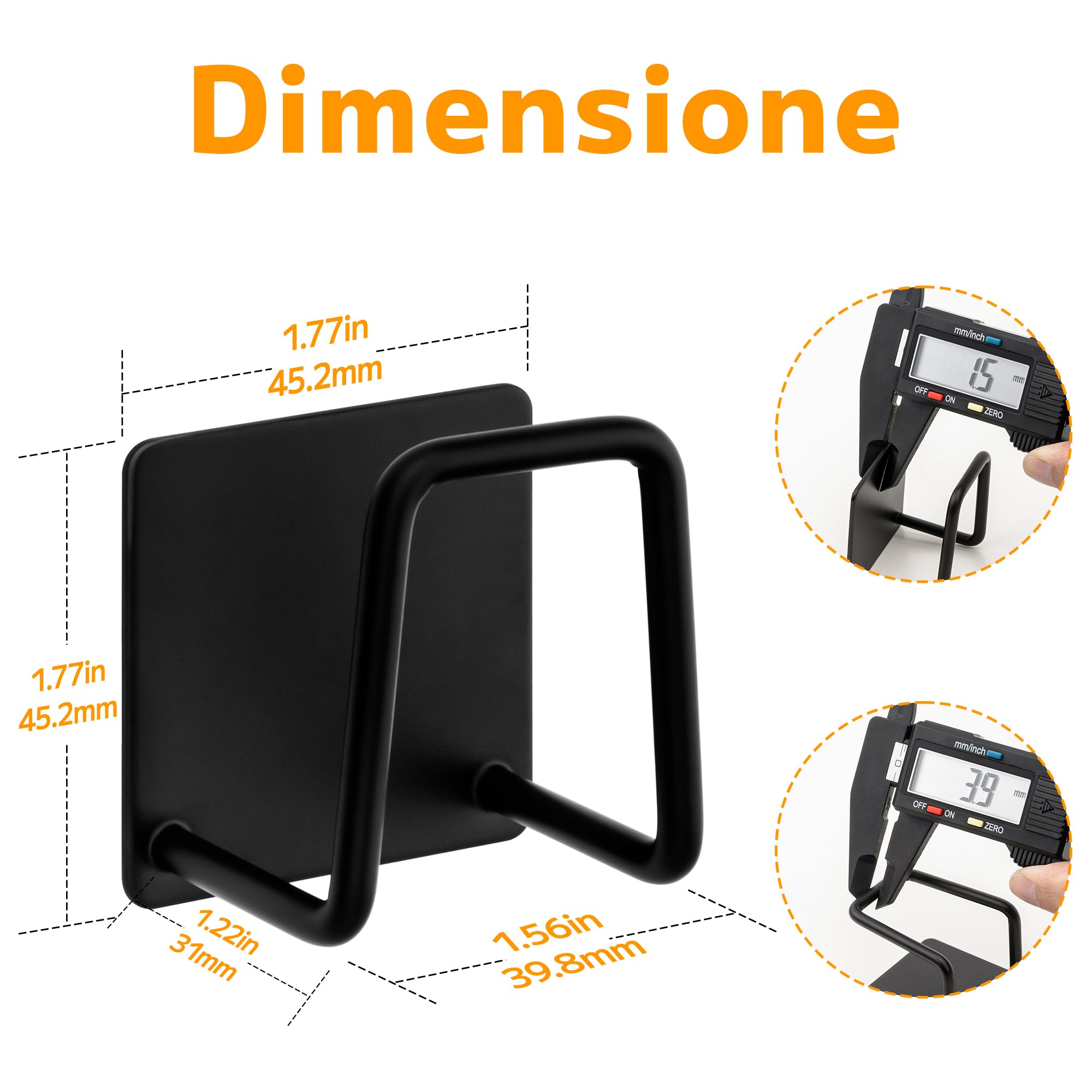 LOBVABA 3 Pezzi Porta Spugna Gancio, Porta Spugnetta Adesiva, acciaio inox 304, Porta Spugne Lavello Cucina Adesivo, Porta Spugne Lavello per la cucina e il bagno