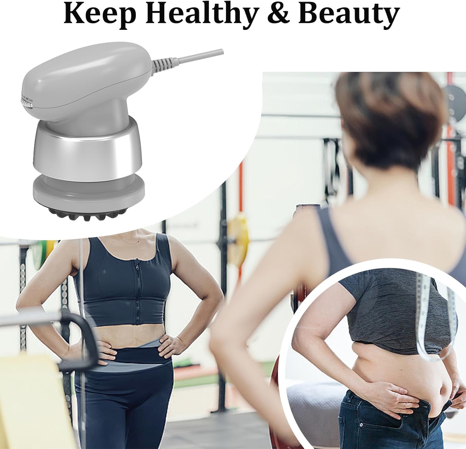 Body Sculpting Machine, Corded Anti Cellulite Massage Tool, Deep Tissue Lymphatic Drainage Handheld Full Body Massage Relaxing SPA Cellulite Oil Apply/ Remover Belly Butt Limbs Tightening Shaping