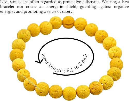 Miniatura 541 de Amazing Gemstone Pulsera de cristal para mujeres y hombres, pulsera de cristal curativo de protección, pulsera elástica con cuentas de piedras