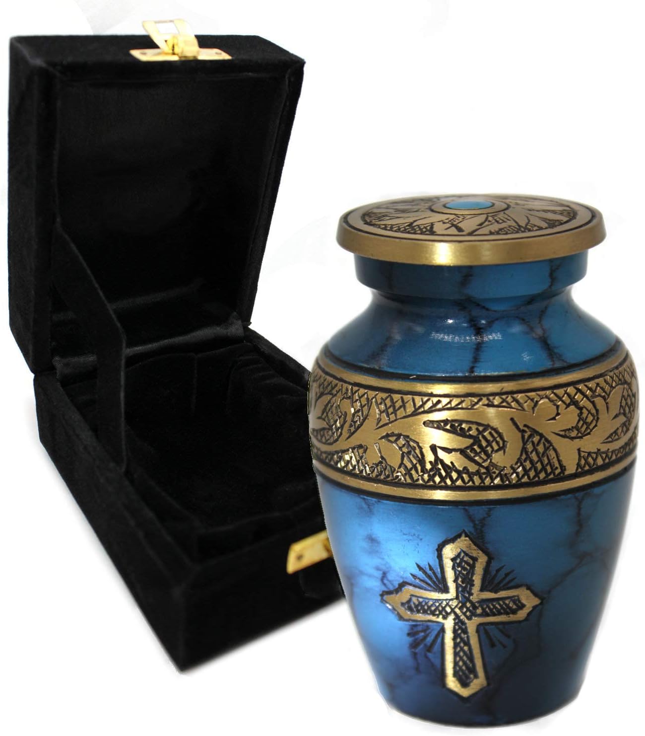 80% оƒƒ Dіѕсоunt Love of Christ - Burial Or Funeral Adult Cremation Urn for Human Ashes - 100% Brass - Extra Large, Large and Small Keepsake (Set of 4 - Mediterranean Blue, Mediterranean Blue) ❤ Crаzу Dеаlѕ Love of Christ - Burial Or Funeral Adult Cremation Urn for Human Ashes - 100% Brass - Extra Large, Large and Small Keepsake (Set of 4 - Mediterranean Blue, Mediterranean Blue)
