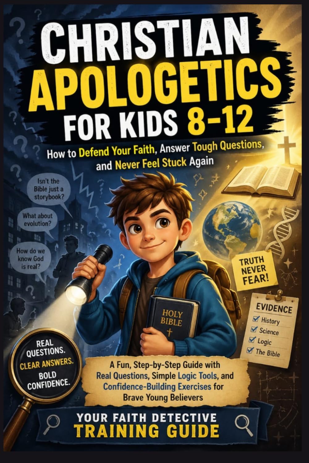 CHRISTIAN APOLOGETICS FOR KIDS 8–12: How to Defend Your Faith, Answer Tough Questions, and Never Feel Stuck Again: A Fun, Step-by-Step Guide with Real ... Exercises for Brave Young Believers