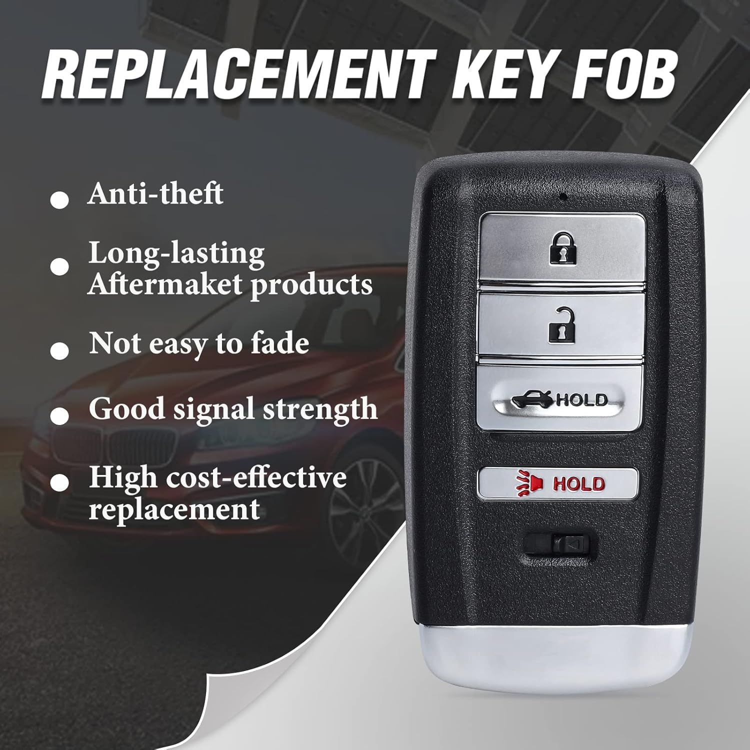 Keymall Key Fob Keyless Entry Remote Control Replacement for Acura TLX 2018 2019 2021 2022 for Acura ILX 2019 2020 2021 KR5V21 433.92 MHz 4 Buttons