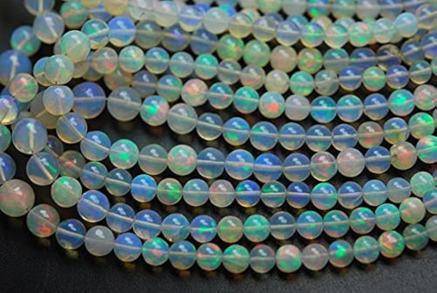 Opale d'Éthiopie LKBEADS perles lisses pour éviter les irrégularités sur vos colliers