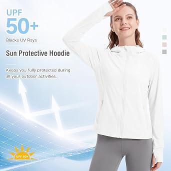 Women's UPF 50+ Sun Protection Athletic Full Zip Jacket