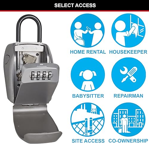 Miniatura 3 de Master Lock Caja de bloqueo de llave resistente, caja de bloqueo para llaves de casa, caja de seguridad para llaves con cerradura de combinación,