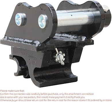 1-1.5 ton Mini Excavator Attachment with Bucket, Quick Coupler, Ripper, Rake, Grapple, Auger, Hydraulic Breaker Hammer,Hydraulic Thumb Grabber Excavator Accessories (Quick Coupler)