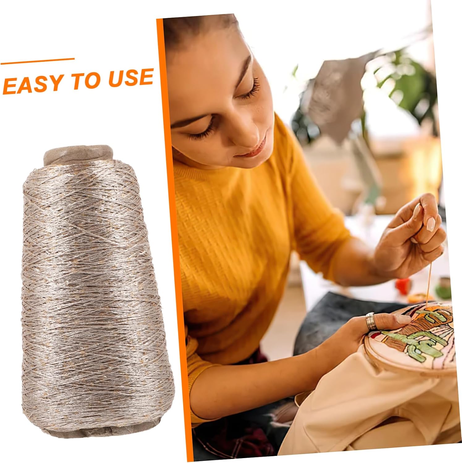Milisten Sparkly Glitter Cotton Yarn Crochet Thread Balls Knitting Yarn Knitting Accessories Glitter Yarn Balls for DIY Crafts Sweater Shawl Scarf