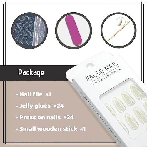 Miniatura 128 de Uñas postizas a presión marrón café, uñas postizas medianas de almendra, color sólido, cobertura completa, uñas postizas artificiales brillantes