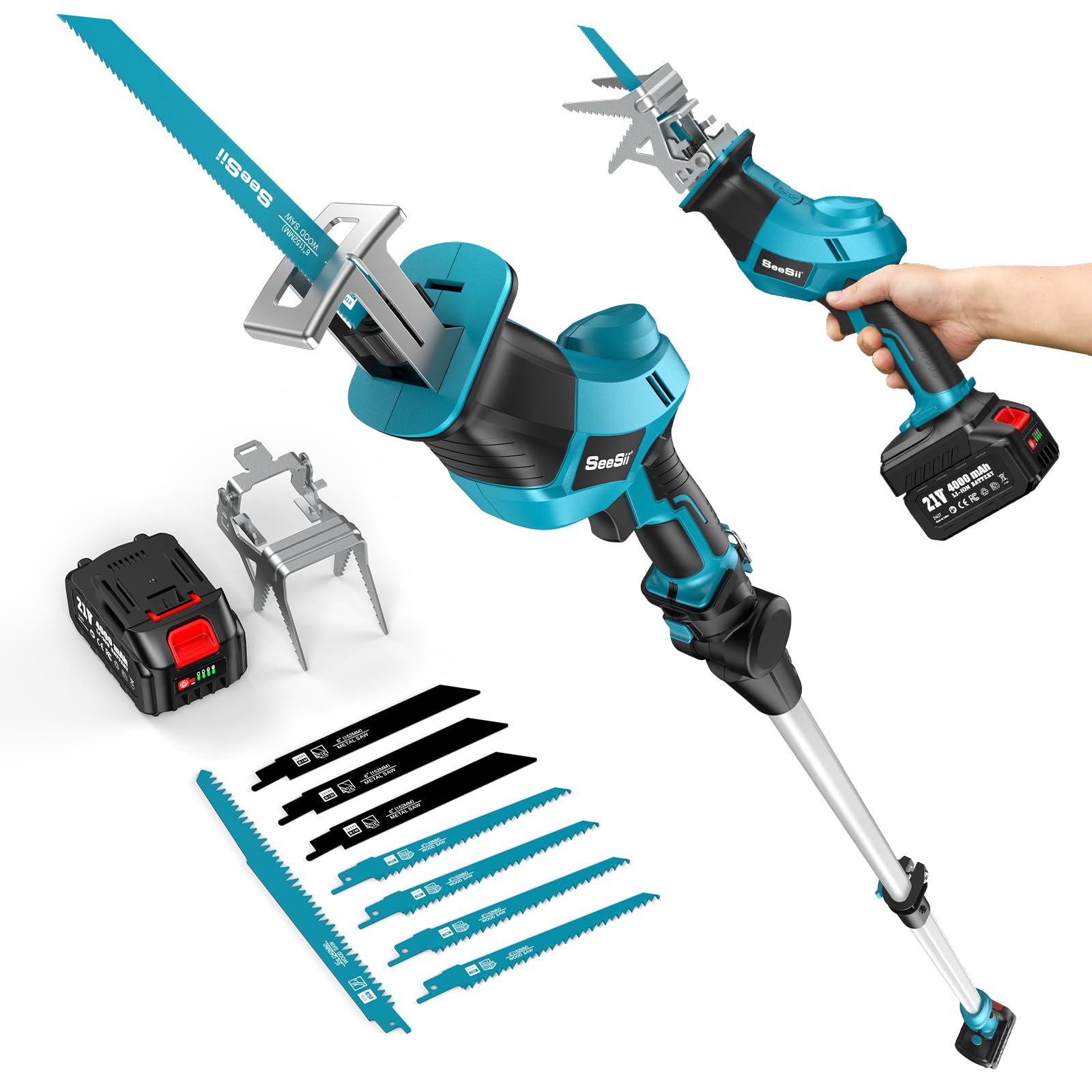 Amazon | 【2025年新登場】SEESII 高枝切りノコギリ 電動のこぎり