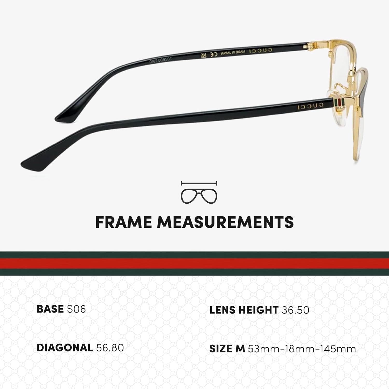 Gucci GG0131O Designer Fashion Eyeglasses Stylish Rectangular Frame Eyewear with Luxury eSHADES Kit - Embrace Sophistication and Elegance - Image 5