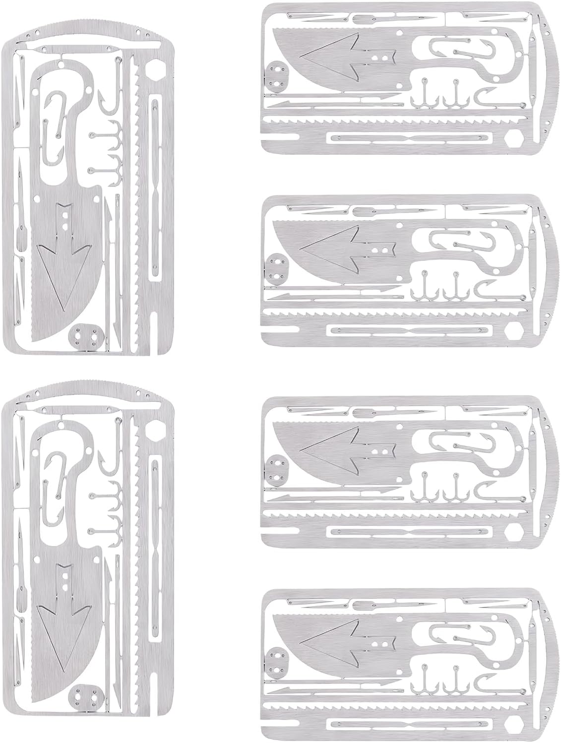 6-in-1 Fishing Multitool Survival Card for Outdoor Adventures
