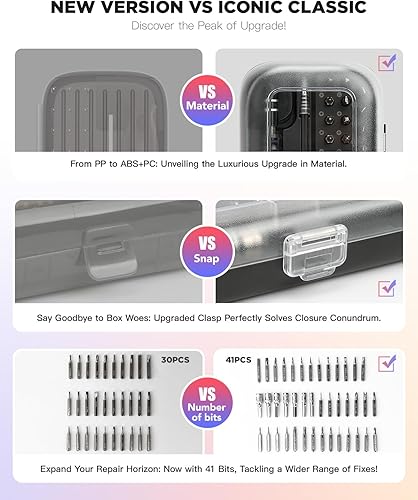Miniatura 6 de Juego de destornilladores de precisión juego de puntas de destornillador 48 en 1, juego de destornilladores pequeños magnéticos con funda, mini