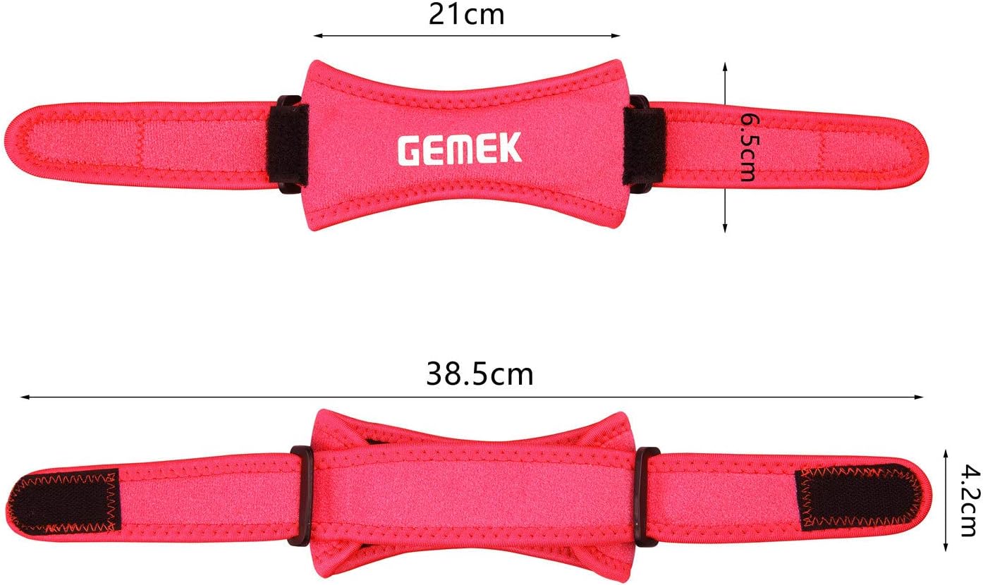 GEMEK Patella Knee Strap Set & Knee Brace Support Pain Relief Osgood-Schlatter Adjustable Tendon Support Strap Band Patella Stabilizer Support for Running, Soccer, Basketball, Volleyball