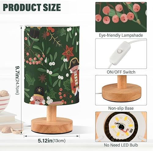 Miniatura 3 de Reading Lamp Small Desk Lamps Electric Christmas Mistletoe Cute Nutcrackers Night Light for Kids Home