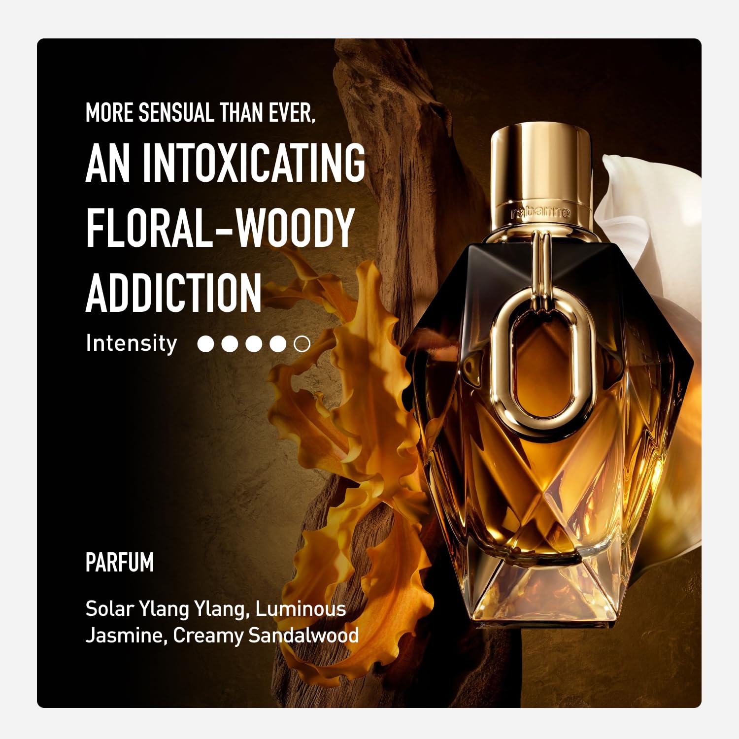 Rabanne Million Gold For Her Gift Set for Women - Discover Long Lasting Grand Floral Eau de Parfum + Parfum with Sparkling Rose, White Flowers & Salty Musk - Mother's Day, 2 Piece