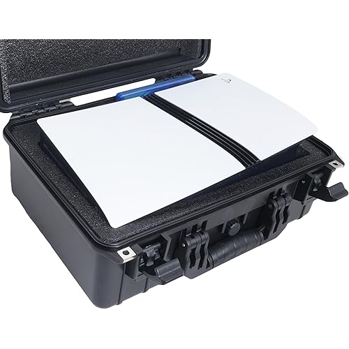 Case Club Case fits PlayStation 5 Pro with Headset. Pre-Cut, Heavy Duty, Waterproof, Shippable