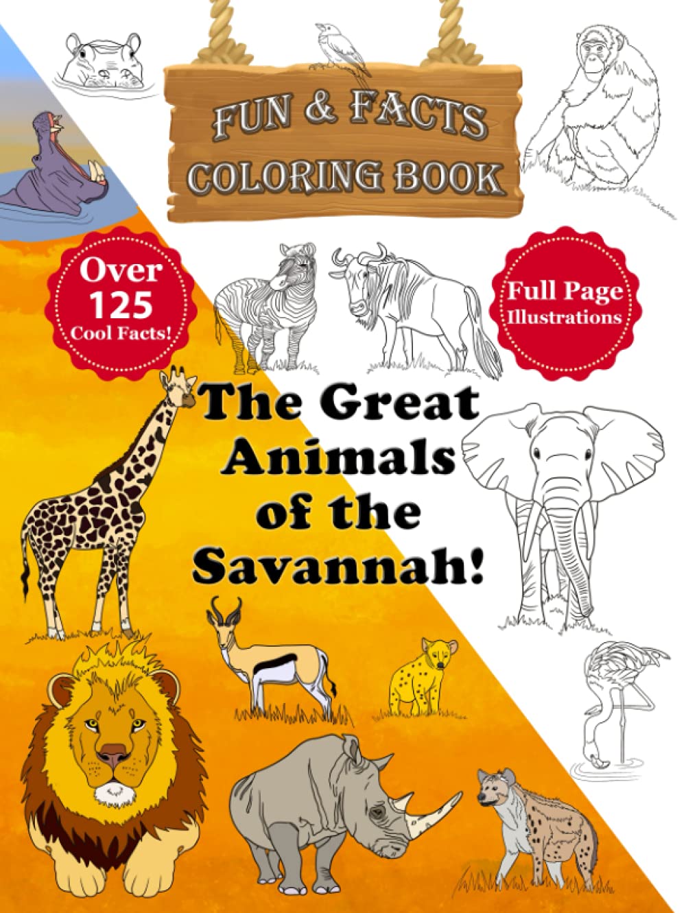 Buy The Great Animals of the Savannah! Fun & Facts coloring book