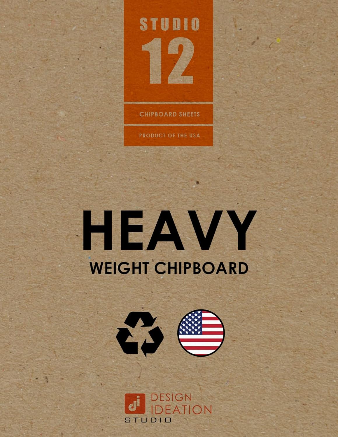 Studio 12 Chipboard Sheets. Heavy Weight. Natural Kraft Brown. Great for Model Building, Scrap Booking, Creative Projects and Protecting Valuable Photos and documents. (25 Sheets) (11" x 17")
