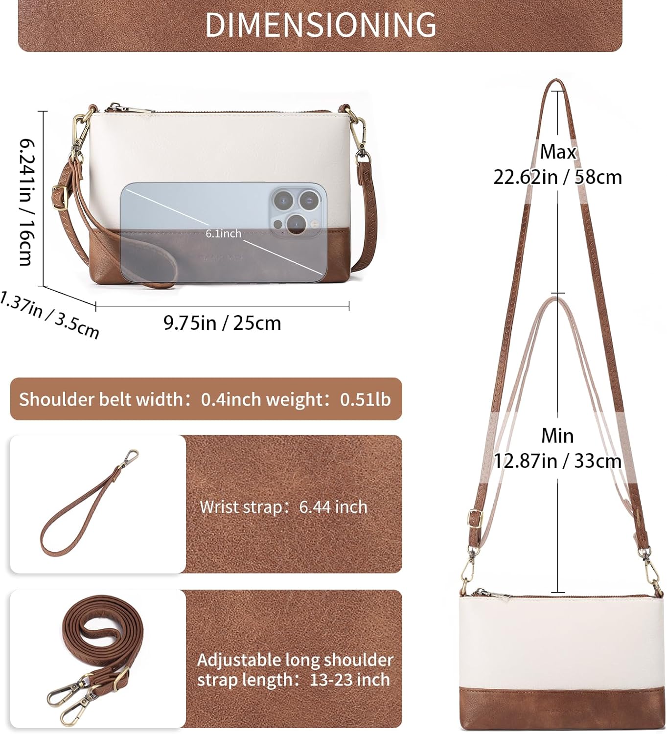 GAEKEAO Wristlet Wallet Clutch Purses For Women Small Crossbody Bag Cell Phone Wallet Purse Shoulder Handbag with Card Slots - Image 5