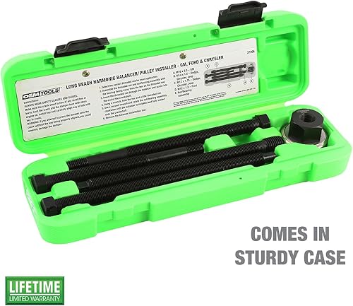 Miniatura 2 de OEMTOOLS 37306 Kit de instalación de equilibrador armónicopolea de largo alcance, sujetadores de forzado extra largos para poleas equilibradoras