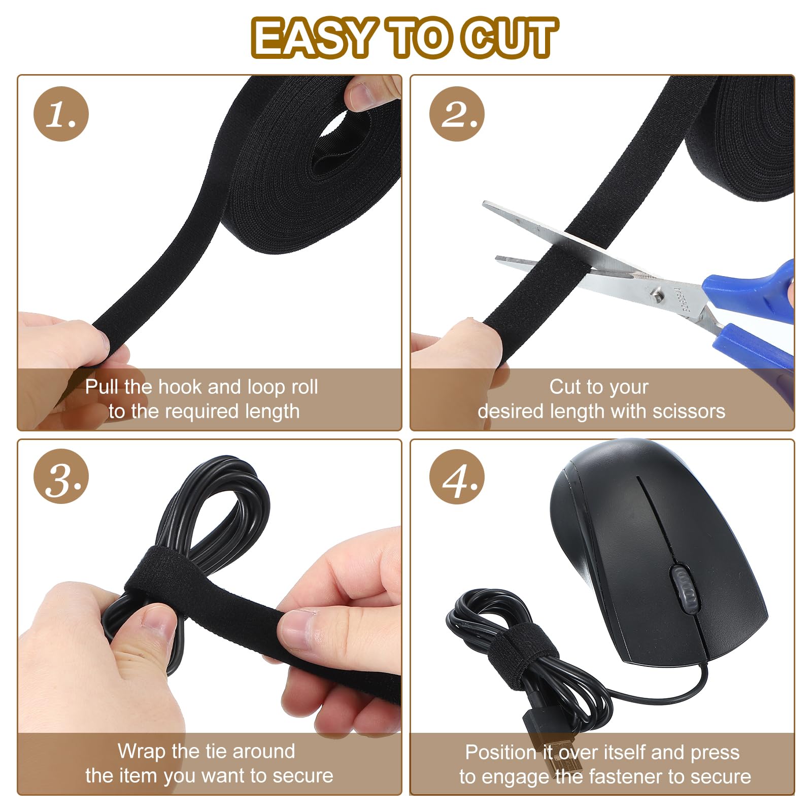 Arlent Ruban Adhésif De Montage Robuste, Points De Boucle De Crochet De Force Industrielle, Double Face, Support De Préhension Pour Tapis, Pièces De Fixation Murale, Noir (6pairs/10cm Diameter