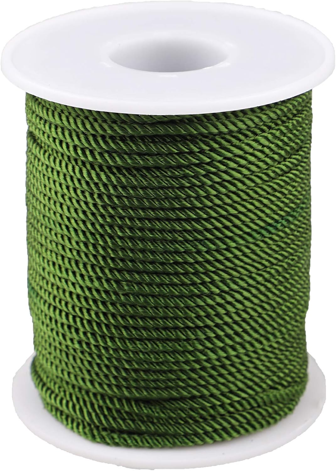 Twisted Nylon String 3 Ply Twine for Gardening DIY Crafting Bracelets Making (2mm-114feet, Army Green)