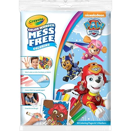 Amazon.com: Crayola Color Wonder Paw Patrol Mighty Movie Coloring Set ...